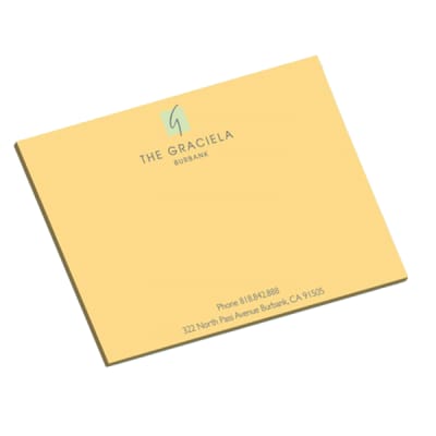 25 Sheet - 4" x 3" Custom-Printed Sticky Notes, 644-P4A3A25
