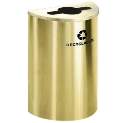 Glaro RecyclePro "Profile" half round recycling receptacles