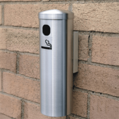 Glaro Deluxe Series 12" Wall Mounted Smokers Receptacle, 783-4401