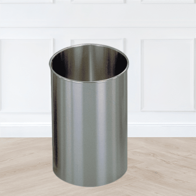 Glaro "New Yorker" all Satin Aluminum Wastebasket, 783-66SA