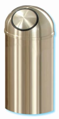 Glaro "Atlantis" Brass tip action top receptacle with 9" opening, #783-TA1533BE