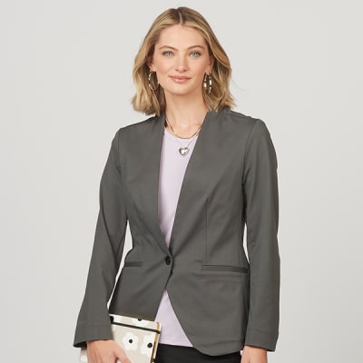 Edwards Point Grey Ladies Blazer