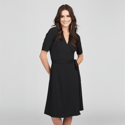 Edwards Point Grey Ladies Wrap Dress