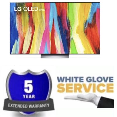 (Bundle & Save) LG C2 77" OLED 4K SMART TV OLED77C2PUB OEM EVO LUMINOUS 2022 PANEL Made in Mexico  5 Year Extended Warranty & White Glove Delivery