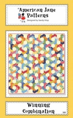 Winning Combination by American Jane Quilt Patterns shows a multicolored quilt on a light background.