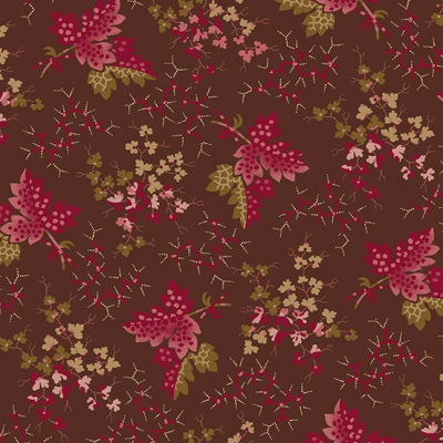 Anne's English Scrapbox Falling Leaves Burgundy