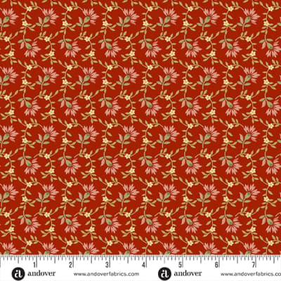 FARMERS DAUGHTER  Sweet Clover Red  A-10078-R  by Laundry Basket Quilts
