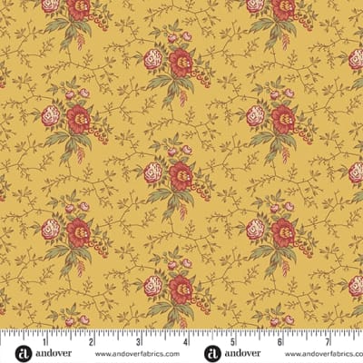 FARMERS DAUGHTER   Bramble Ochre Yellow A-10090-Y by Laundry Basket Quilts
