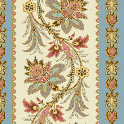 HOLBROOK: Sue Border Stripe Blue by Max and Louise