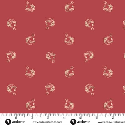 JINGLE BELL  Jingle Bell Cranberry  A-10352- R   by Laundry Basket Quilts