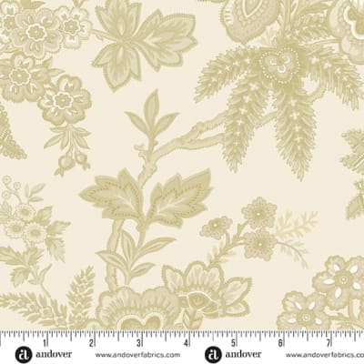 JINGLE BELL  BY THE YARD Ornamental Garden  Latte AW-10364-N  by Laundry Basket Quilts