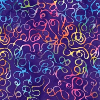 Grape Scribble Batik # 3306Q-X  Anthology Jacqueline de Jonge
