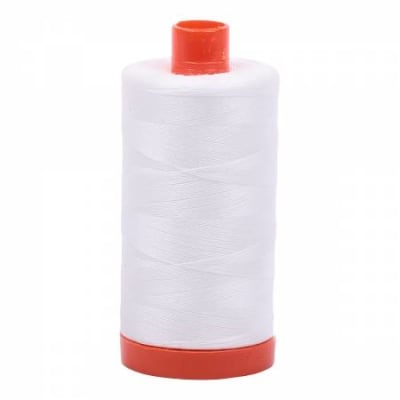 Aurifil Thread: Mako Cotton Thread Natural White