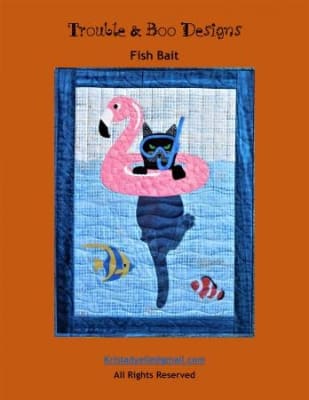 Fish Bait Cat Quilt Pattern Quilt Pattern by Trouble & Boo