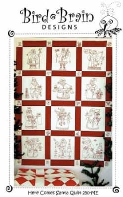 CD Here Comes Santa Quilt Machine Embroidery