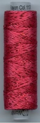Dazzle 50 Yard Mini Spool of Sue Spargo's Dazzle Thread Raspberry CLARET