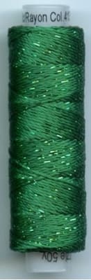 Dazzle 50 Yard Mini Spool of Sue Spargo's Dazzle Thread  TREETOP GREEN