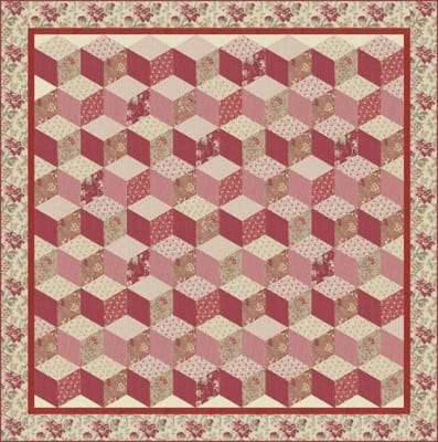 LE JARDIN ROUGE Quilt Kit (Top) Pattern by French General