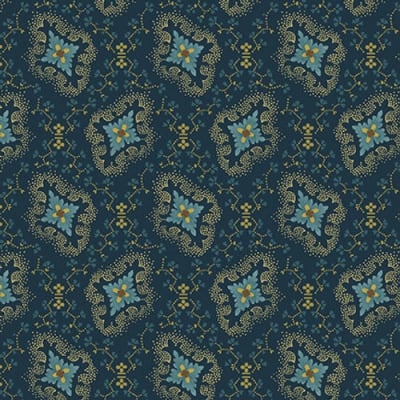 BANNARD HILLS: Diamond Foulard in teal blue  is a beautiful background, blender fabric  designed by Michelle Yeo.