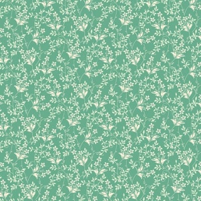 Yeoville: Floral Vines Winter Green by Michelle Yeo