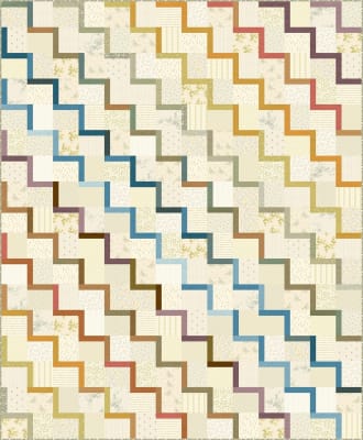 Cover shows 3 different red, white and blue table runners that can be made with the pattern in celebration of the 4th of July, Independence Day.