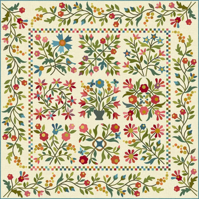 Spring Bouquet Applique Quilt Pattern