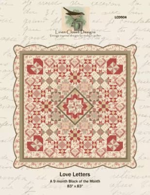 Love Letters BOTM Quilt Pattern by Linen Closet Designs