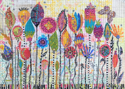 SEED PODS Collage Quilt Pattern by Laura Heine