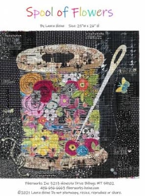 Spool of Flowers Collage Quilt Pattern by Laura Heine