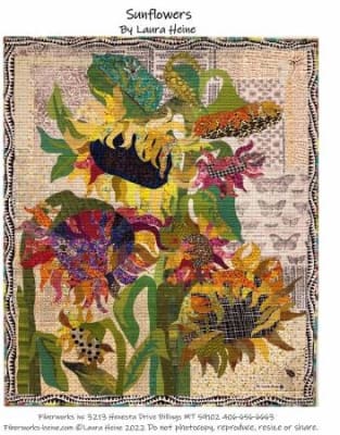 Sunflowers Collage Quilt Pattern by Laura Heine