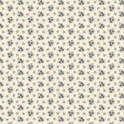 Everyday Essentials Shirting No. Ten by Sheryl Johnson for Marcus Fabrics shows a very small shirting motif in black on a cream ground.