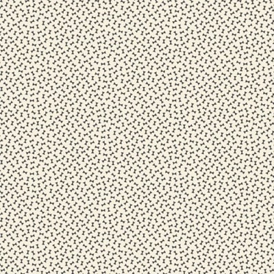 Everyday Essentials Shirting No. Eleven  by Sheryl Johnson for Marcus Fabrics shows a very small shirting motif in black on a cream ground.