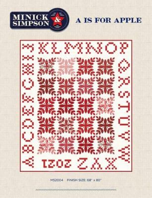 A is for Apple Quilt Pattern  by Minick & Simpson