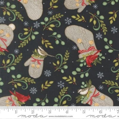WHEN SNOW FALLS Winter Birds Night Sky 56170 13 by Deb Strain