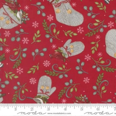 WHEN SNOW FALLS Winter wear red 56170 14 by Deb Strain