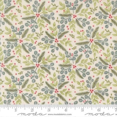 WHEN SNOW FALLS S Winter Greenery White  56174 11 by Deb Strain
