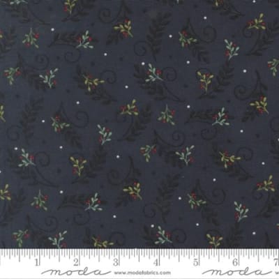 WHEN SNOW FALLS S Tossed Greenery Night Sky 56175 13 by Deb Strain