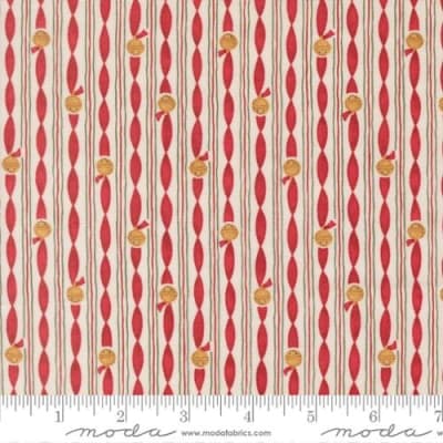 WHEN SNOW FALLS S Jingle Bell Stripes White 56176 11 by Deb Strain
