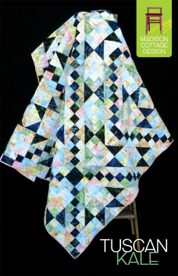 Patchwork pieced quilt with an Irish chain and intricate pieced pattern