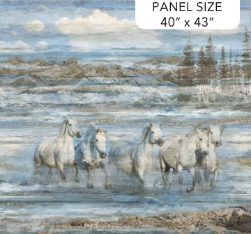 Running Free Quilt Panel 40" x 43"-Deborah Edwards for Northcott Fabrics