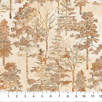 ROOTED:  TREES Beige  DP28767-12-Northcott Fabrics-Northcott Fabrics