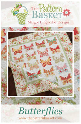 This quilt depicts butterflies by The Pattern Basket