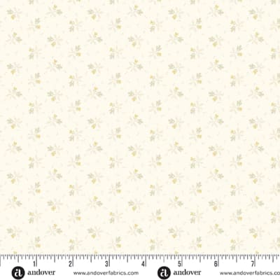 King of Hearts - Neutral by Laundry Basket Quilts shows a charming floral motif in the style of nature's Queen Anne's Lace.