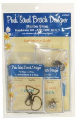 Malibu Sling Hardware Set Antique Gold by Pink Sand Beach Designs