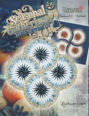 Seasonal Gatherings Square Table Topper Foundation Paper Pieced  Quilt Pattern by Judy Niemeyer Quiltworx