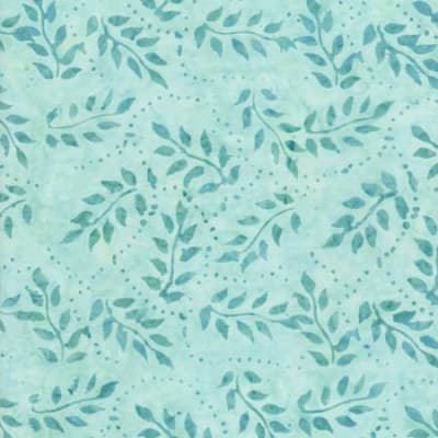 Surfside Tonga Batik Aqua Wispy Leaves On Branches # B8913-AQUA  is a aqua fabric with  leaves & vines.