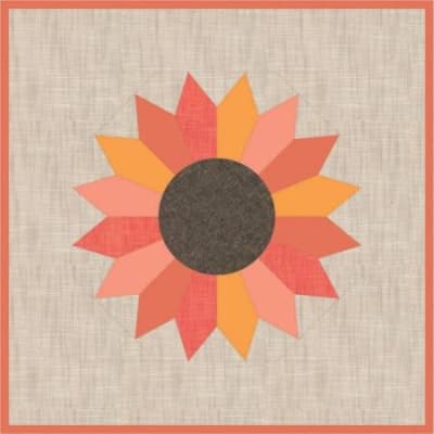 The Sunflower Quilt Pattern from Violet Craft