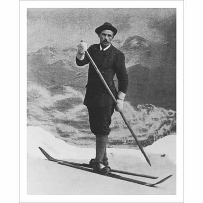 Vintage photo of Mathias Zdarsky's Wenden 1st Step (Black & White or Sepia, 2 Sizes: 8 x 10 and 11 x 14 inches)