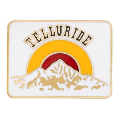 Telluride Colorado Logo Ski Area Pin, Size 7/8 x 5/8 inches