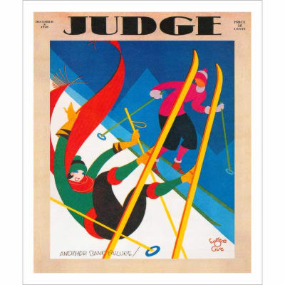 1928 Judge Magazine Cover Ski Poster